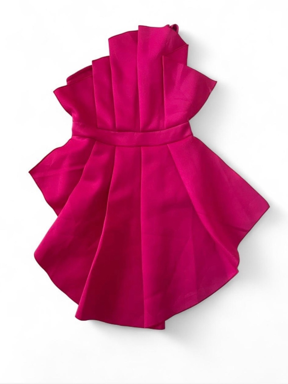 SHEIN Hot Pink Ruffled Crop Top